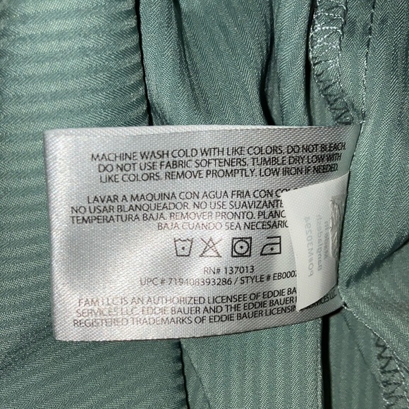 Eddie Bauer large women’s light Green Skirt with zip Pocket and cargo pockets - Picture 5 of 12